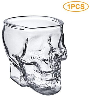 6Pcs Skull Cup Borrelglas Transparante Cup Crystal Skull Head Glas Cup Voor Party Home Office Bar Club Hotel wijn Houders 1stk