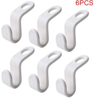 6Pcs Slaapkamer Deur Hanger Voor Kleding Opknoping Rack Plastic Thuis Opslag Organisator Haken Holder Closet Organizer Cabides Garderobe