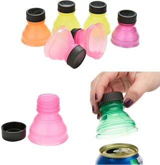 6Pcs Soda Saver Pop Bier Drank Kan Cap Flip Fles Top Deksel Protector Snap Op