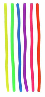 6pcs Stretchy Noodle String Neon Kids Childrens Fidget Stress Relief Toy