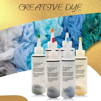 6Pcs Tie Dye Kit Niet Giftig Diy Kledingstuk Graffiti Stof Textiel Verf 120Ml Kleurrijke Kleding Tie Dye kit Pigment Set