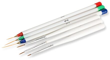 6Pcs Unieke Professionele Nail Art Borstel Set Voor Manicure Rhinestone Acryl Penselen Kit Uv Gel Polish Nagels Tool