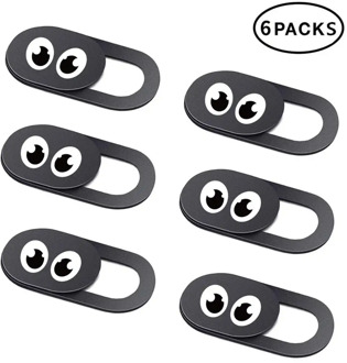 6Pcs Universal eye WebCam Cover Shutter Magnet Slider Camera Cover for IPhone PC Laptops Phone Lens Web Cam Privacy Sticker