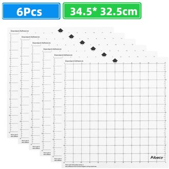 6Pcs Vervanging Snijden Mat Transparante Pp Materiaal Lijm Mat Met Meten 12 Inch Voor Silhouette Cameo Plotter Machine