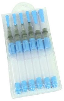 6Pcs Water Borstel Water Kwast Grote Capaciteit Zachte Aquarel Schilderen Borstel Voor Beginner Tekening Art Supplies blauw