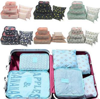 6Pcs Waterproof Travel Clothes Storage Bags Luggage Organizer Pouch Packing Cube