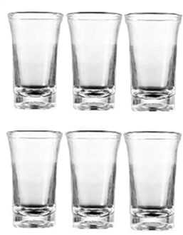 6Pcs Wijn Glas Transparant Kleurrijke Glas Wijn Beker Bar Accessoires Party Cup Perfect Voor Party Games Drinken wit