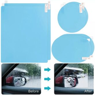 6Pcs Zachte Anti Fog Film Auto Achteruitkijkspiegel Beschermende Film Venster Clear Regendicht Achteruitkijkspiegel Beschermende Anti-glare Clear Film