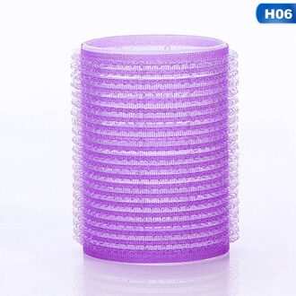 6Pcs Zelf Grip Haar Rollen Cling Elke Grootte Thuis Salon Diy Haar Styling Tools Kappers Haarkrulspelden Roller 06 4.4X6.3CM