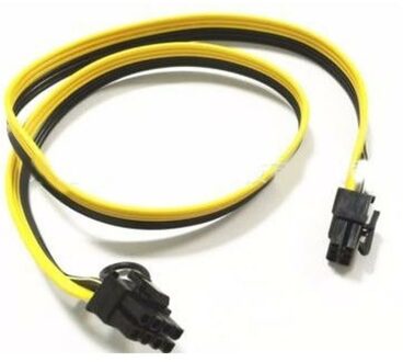 6Pin Male to 8(6+2) Pin Male Graphics Card Power Supply Cable, Approx.50CM - small
