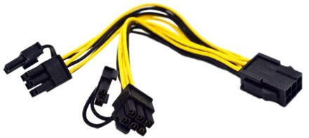 6Pin Naar Dual 8Pin Power Adapter Kabel Videokaart Power Verlengkabel 6Pin Vrouwelijke Om 2Xpin Mannelijke Mijnbouw Kabel