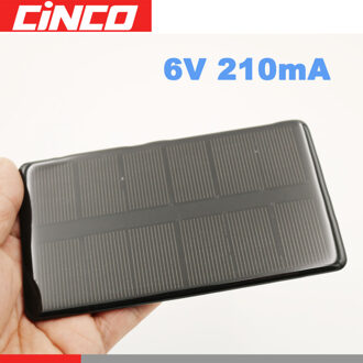 6V 1.26W 210mA Zonnepaneel polysilicium DIY acculader kleine mini solar batterij kabel speelgoed solar licht 6V