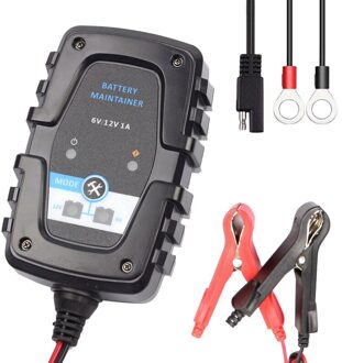 6V/12V 1A Smart Automatische Acculaders Automotive Batterij Float Laders Beheerder Voor Auto, motorfiets Eu Plug