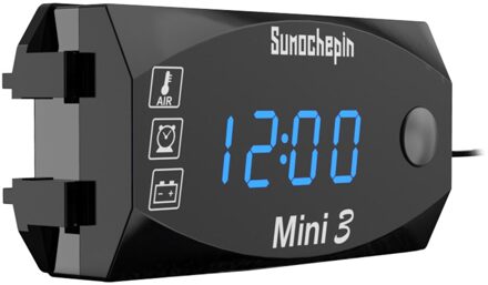 6V 30V Dc Voltmeter Kleur Led Digitale Display Waterdichte Voltmeter blauw