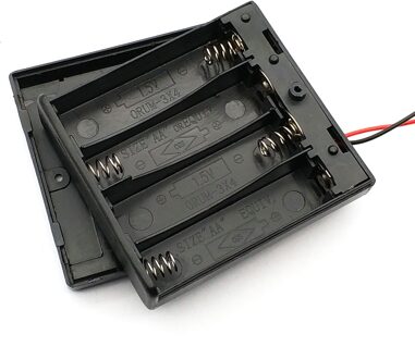 6V 4 X Aa Batterij Houder Case Slot Houder Plastic Opbergdoos Met Off/On Schakelaar Draden Voor rc Onderdelen Voor Uitgang Dc 6V