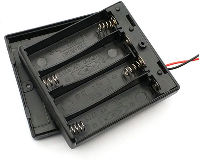 6V 4 X Aa Batterij Houder Case Slot Houder Plastic Opbergdoos Met Off/On Schakelaar Draden Voor rc Onderdelen Voor Uitgang Dc 6V