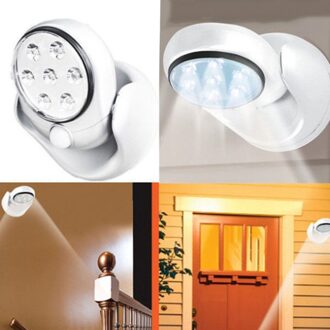 6V 7 Leds Draadloze Motion Activated Sensor Licht Lamp 360 Graden Rotatie Wandlampen Wit Veranda Lichten Indoor Outdoor verlichting