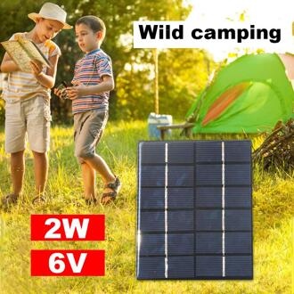 6V Usb Mini Solar Power Charger Energiebesparing Zonnepaneel 2W 110 × 136 × 3.0 Mm Polykristallijne diy