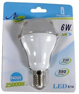 6W E14 LED lamp, 480lm, 6400K - small