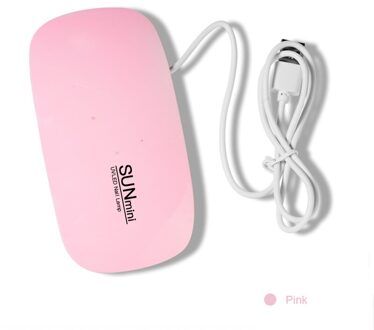 6W Uv Led Nagel Lamp Voor Nagellak Gel Portable Nail Dryer Manicure Apparaat Manicure Tool Professionele Art Nail apparatuur 1Pc roze