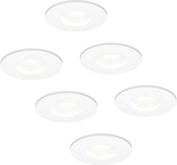 6x Barcelona - LED Inbouwspots Badkamer IP44 Wit