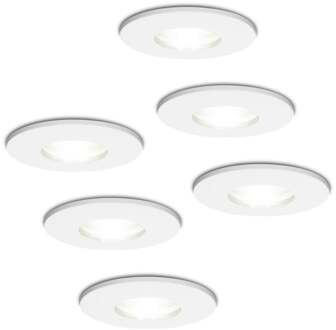 6x Barcelona - LED Inbouwspots Badkamer IP44 Wit