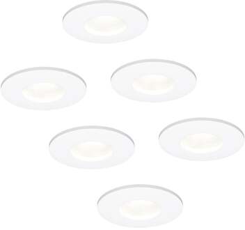 6x Barcelona - LED Inbouwspots Badkamer IP44 Wit