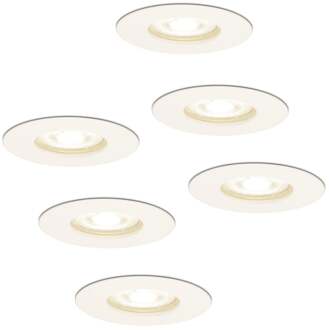 6x Bari - LED Inbouwspots Badkamer IP65 Wit