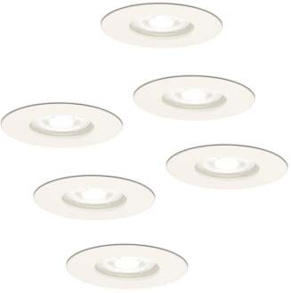 6x Bari - LED Inbouwspots Badkamer IP65 Wit