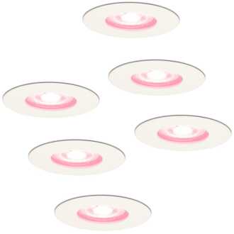 6x Bari Smart Inbouwspots RGBWW IP65 Wit