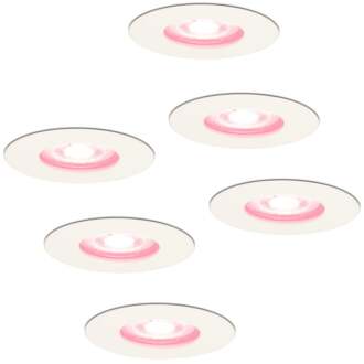 6x Bari Smart Inbouwspots RGBWW IP65 Wit