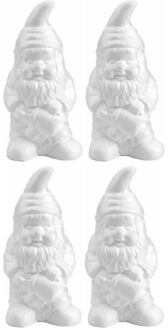 6x Beschilderbare piepschuim tuinkabouters 28 cm meisjestuinkabouter/vrouwentuinkabouter