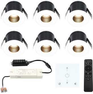 6x Betty - Mini LED spotjes 12V IP44 Dimbaar via Wit