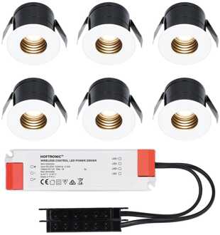 6x Betty - Mini LED spotjes 12V IP44 Wit