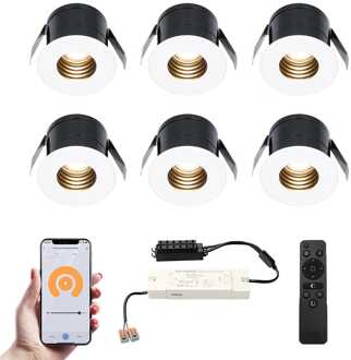 6x Betty - Mini LED spotjes 12V IP44 Wit