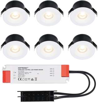 6x Cadiz - Mini LED spotjes 12V IP44 Wit