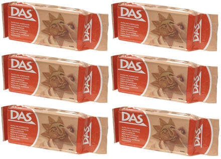 6x DAS boetseerklei terra 500 gram - Boetseerklei Beige