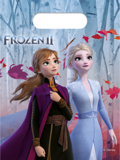 6x Disney Frozen 2 uitdeelzakjes - Uitdeelzakjes Multikleur