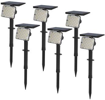 6x Eagle Solar prikspot Zwart IP65 3000K & 4000K