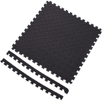 6x Foam vloermat/zwembad tegels antraciet/zwart 40 x 40 cm - Speelkleden