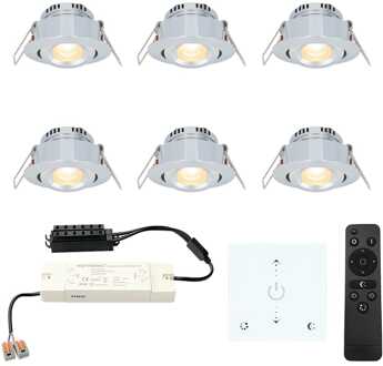 6x Granada - Mini LED spotjes 12V IP44 Grijs