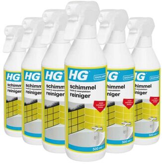 6x HG Schimmel-, Vocht- en Weerplekkenreiniger 500 ml