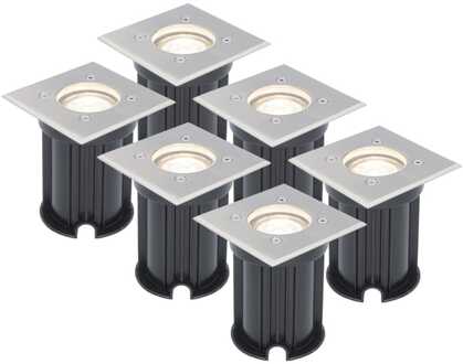 6x - LED Grondspots Wit IP65