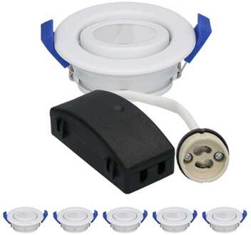 6x - LED Inbouwspots Badkamer IP65 Wit