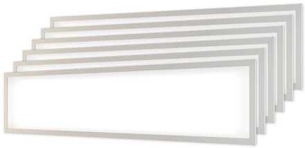 6x LED Paneel - 30x120 cm - 36 Watt - 4860lm (135lm/W) - 4000K neutraal wit - Flikkervrij - UGR19 - 5 jaar garantie