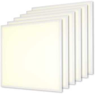 6x LED Paneel - 60x60 cm - 36 Watt - 4860lm (135lm/W) - 3000K warm wit - Flikkervrij - UGR22 - 5 jaar garantie
