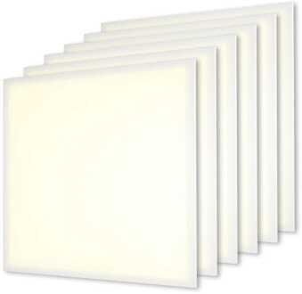 6x LED Paneel - 62x62 cm - 36 Watt - 4860lm (135lm/W) - 3000K warm wit - Flikkervrij - UGR22 - 5 jaar garantie