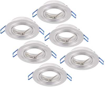 6x Lumi - LED Inbouwspots Zilver