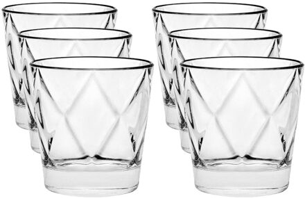 6x Luxe drinkglazen/waterglazen transparant 290 ml Concerto