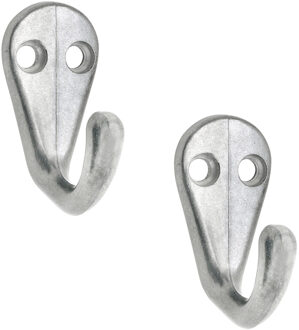 6x Luxe kapstokhaken / jashaken / kapstokhaakjes goudkleurig van hoogwaardig aluminium 3,3 x 4,1 cm